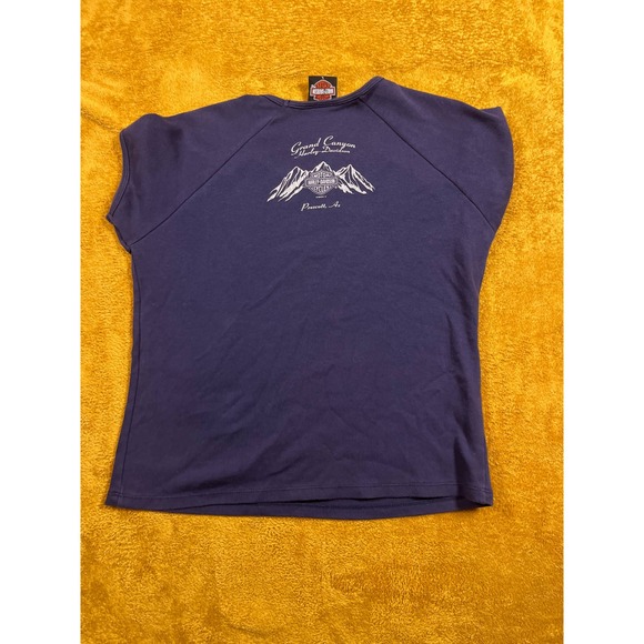 Harley Davidson Grand Canyon Prescott Arizona STUDDED EAGLE womens T Shirt L - Picture 8 of 13